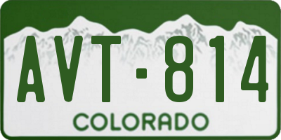 CO license plate AVT814