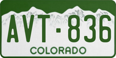 CO license plate AVT836