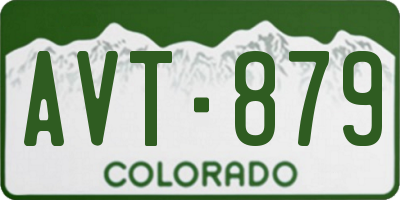 CO license plate AVT879