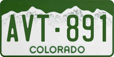 CO license plate AVT891