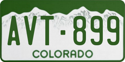 CO license plate AVT899