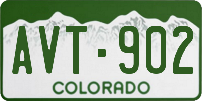CO license plate AVT902
