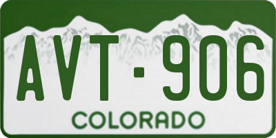 CO license plate AVT906