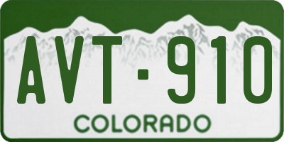 CO license plate AVT910