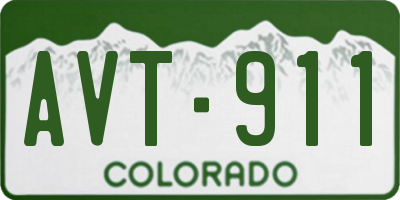 CO license plate AVT911