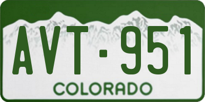 CO license plate AVT951