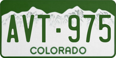 CO license plate AVT975