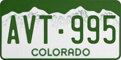 CO license plate AVT995