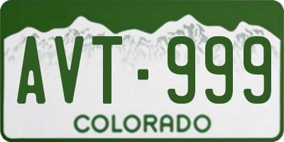 CO license plate AVT999