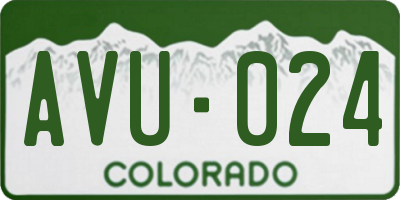 CO license plate AVU024