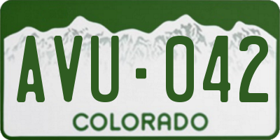 CO license plate AVU042