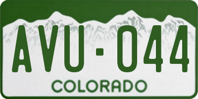 CO license plate AVU044