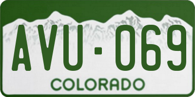 CO license plate AVU069