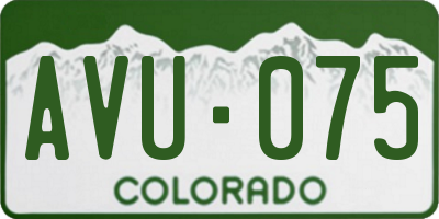 CO license plate AVU075