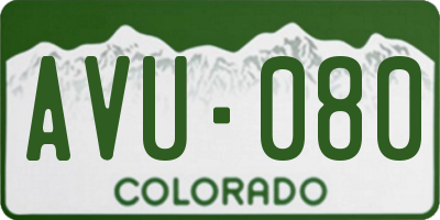 CO license plate AVU080