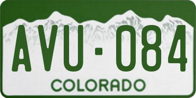 CO license plate AVU084