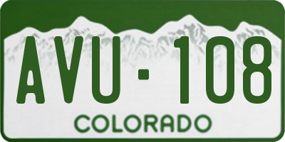 CO license plate AVU108