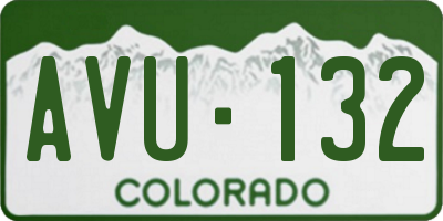 CO license plate AVU132