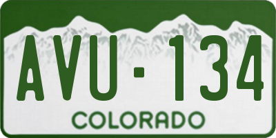 CO license plate AVU134