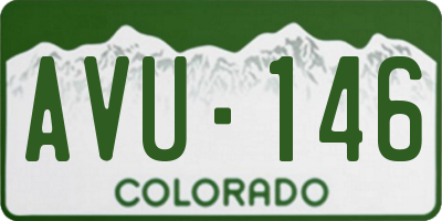 CO license plate AVU146