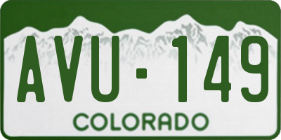 CO license plate AVU149