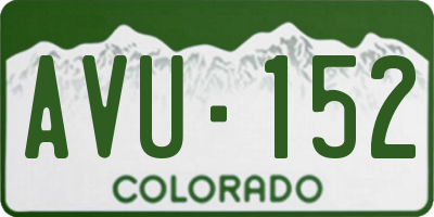CO license plate AVU152