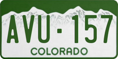 CO license plate AVU157