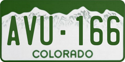 CO license plate AVU166