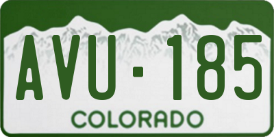 CO license plate AVU185
