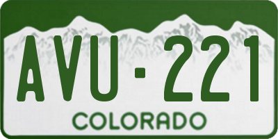 CO license plate AVU221