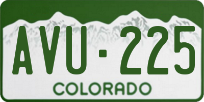 CO license plate AVU225