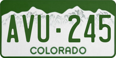 CO license plate AVU245