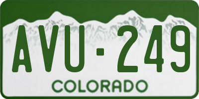 CO license plate AVU249