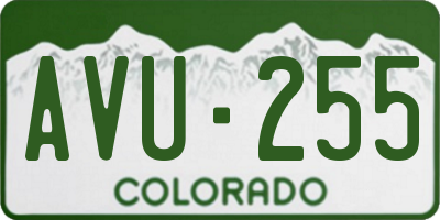CO license plate AVU255
