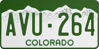 CO license plate AVU264