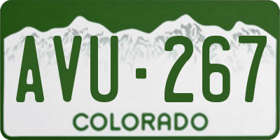 CO license plate AVU267