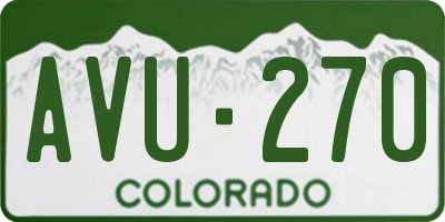 CO license plate AVU270