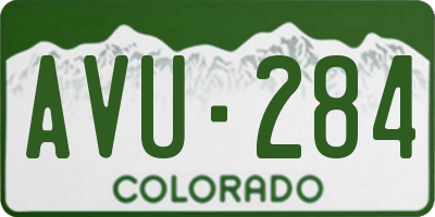 CO license plate AVU284