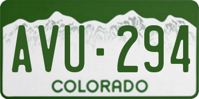 CO license plate AVU294
