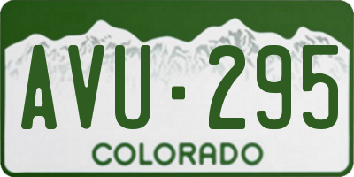 CO license plate AVU295