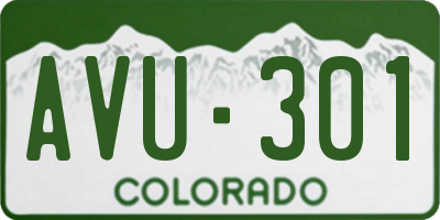 CO license plate AVU301