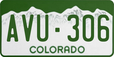 CO license plate AVU306