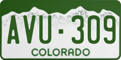 CO license plate AVU309