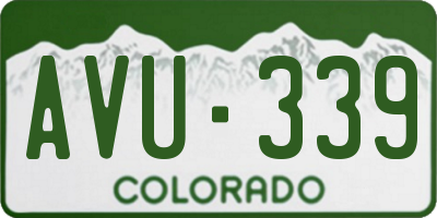CO license plate AVU339