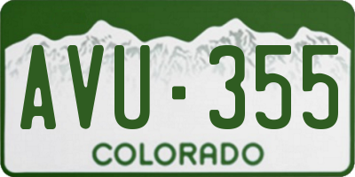 CO license plate AVU355