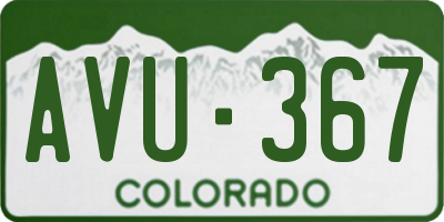 CO license plate AVU367