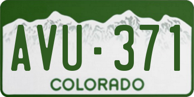 CO license plate AVU371