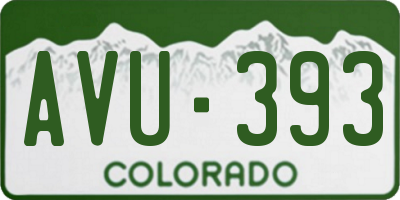 CO license plate AVU393