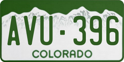 CO license plate AVU396