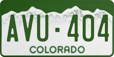 CO license plate AVU404